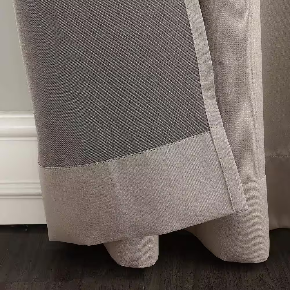 Stone Solid Rod Pocket Room Darkening Curtain – 54 In. W X 72 In. L