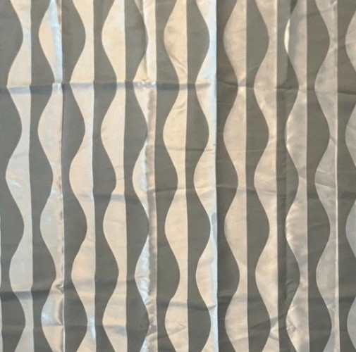 IKEA Murruta 2 Curtain Panels,Lt Gray Silver,Wavy Vertical,Shiny,Matte,Drape EUC