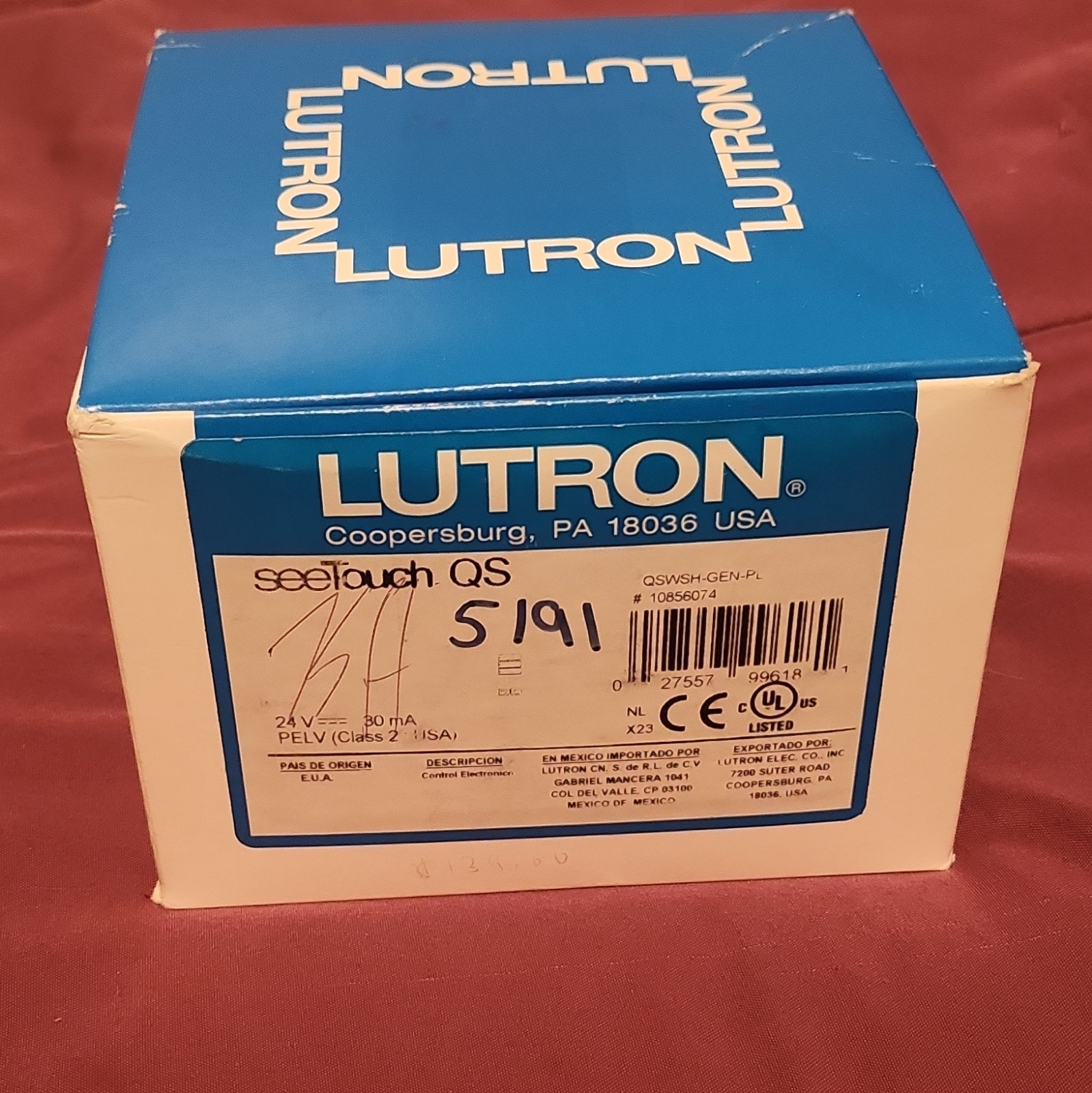 Lutron seeTouch QS Wallstation Control White Preset QSWHS-GEN-PL
