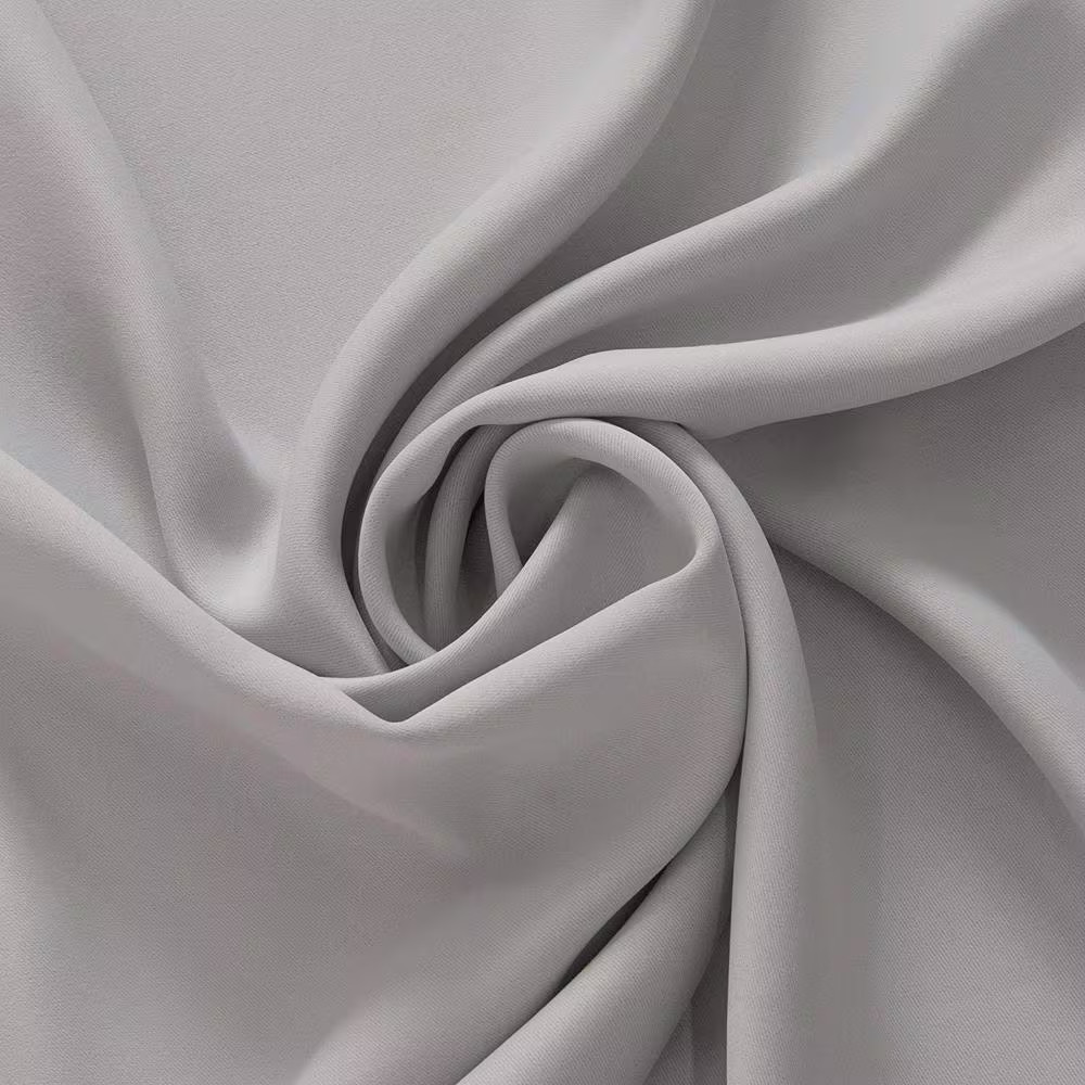 Light Grey Polyester Solid 100 In. W X 84 In. L Grommet Blackout Curtain