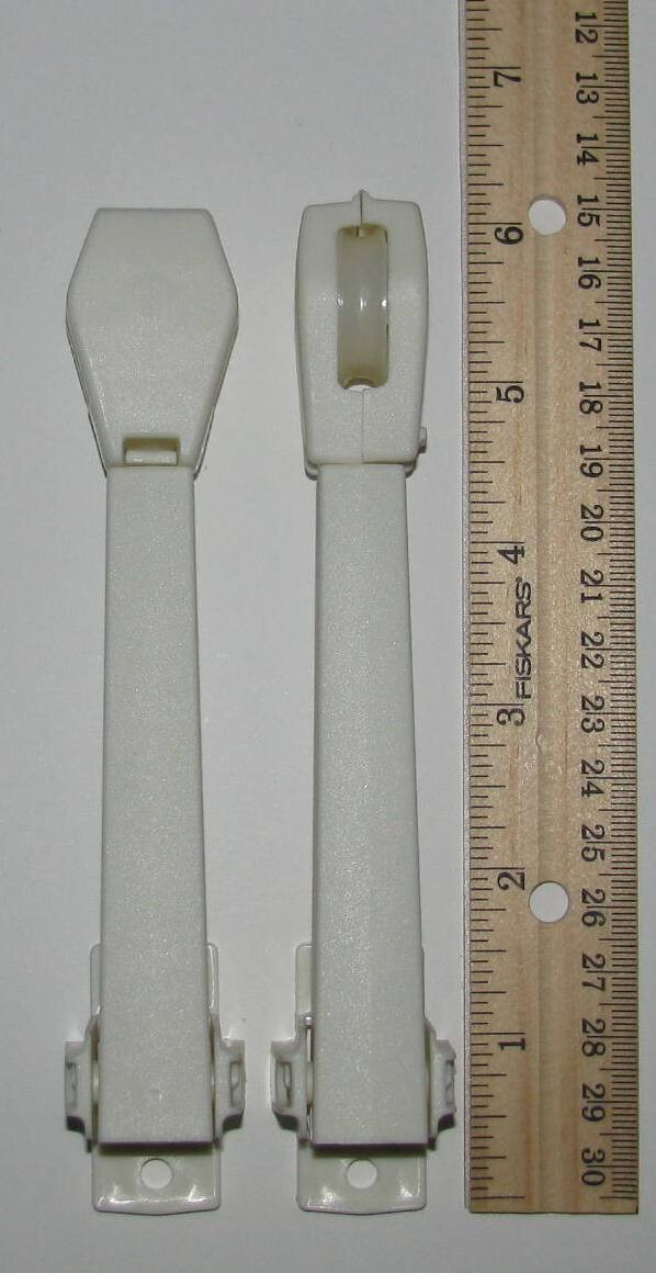 Qty (2) Cord TENSION PULLEYS Traverse Drapery Rod, Vertical Blind, White