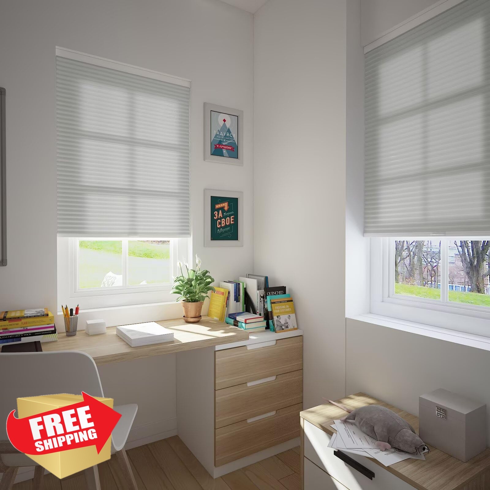 Changshade Gray 32″x64″ Cellular Shades