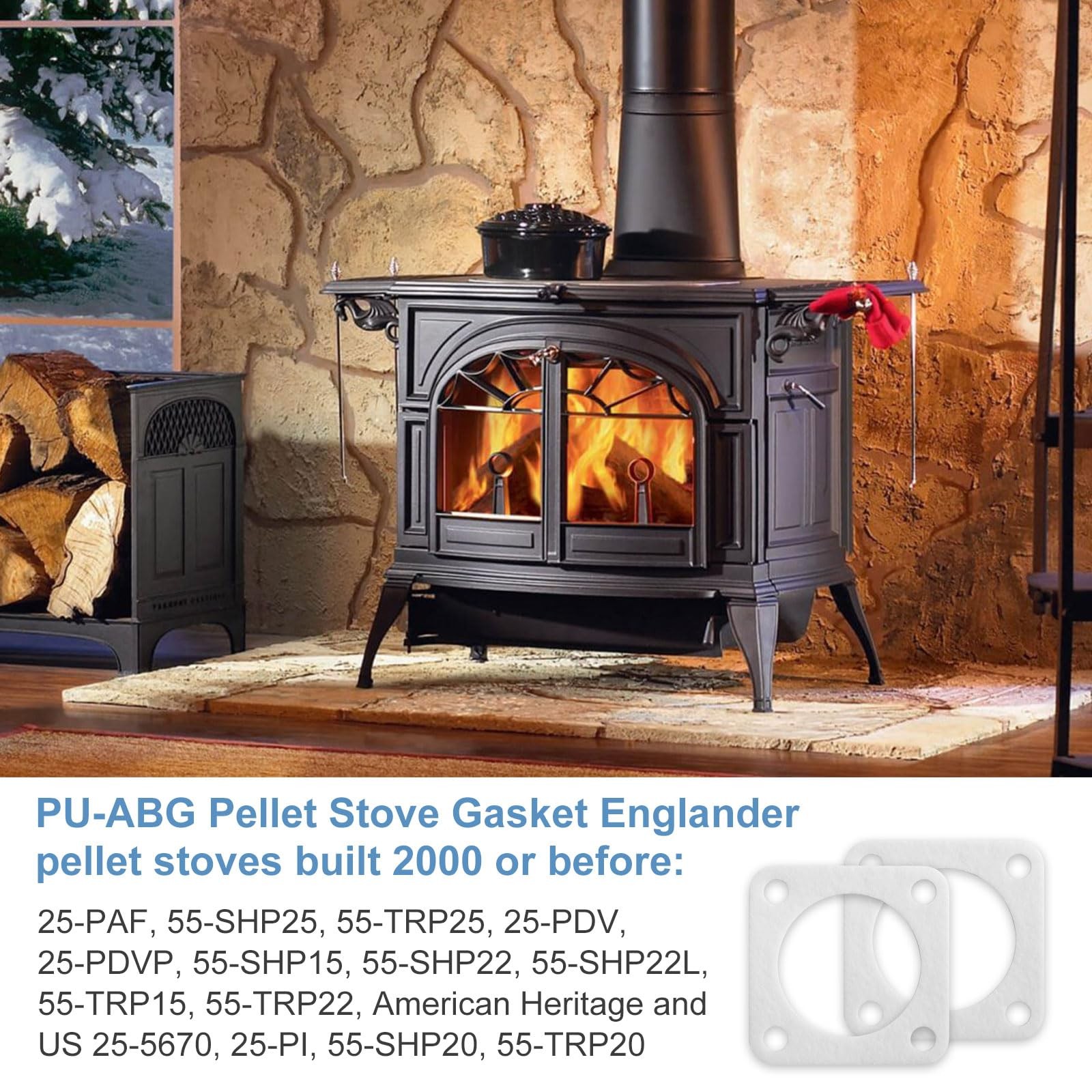 PU-ABG Englander Pellet Stove Auger Bearing Gasket（ 2 Pack） Fits for Englande…
