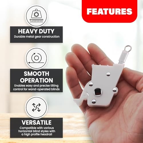 2 Pack Wand Tilt Control Horizontal Blind Parts Wand Tilter Large, High Profile