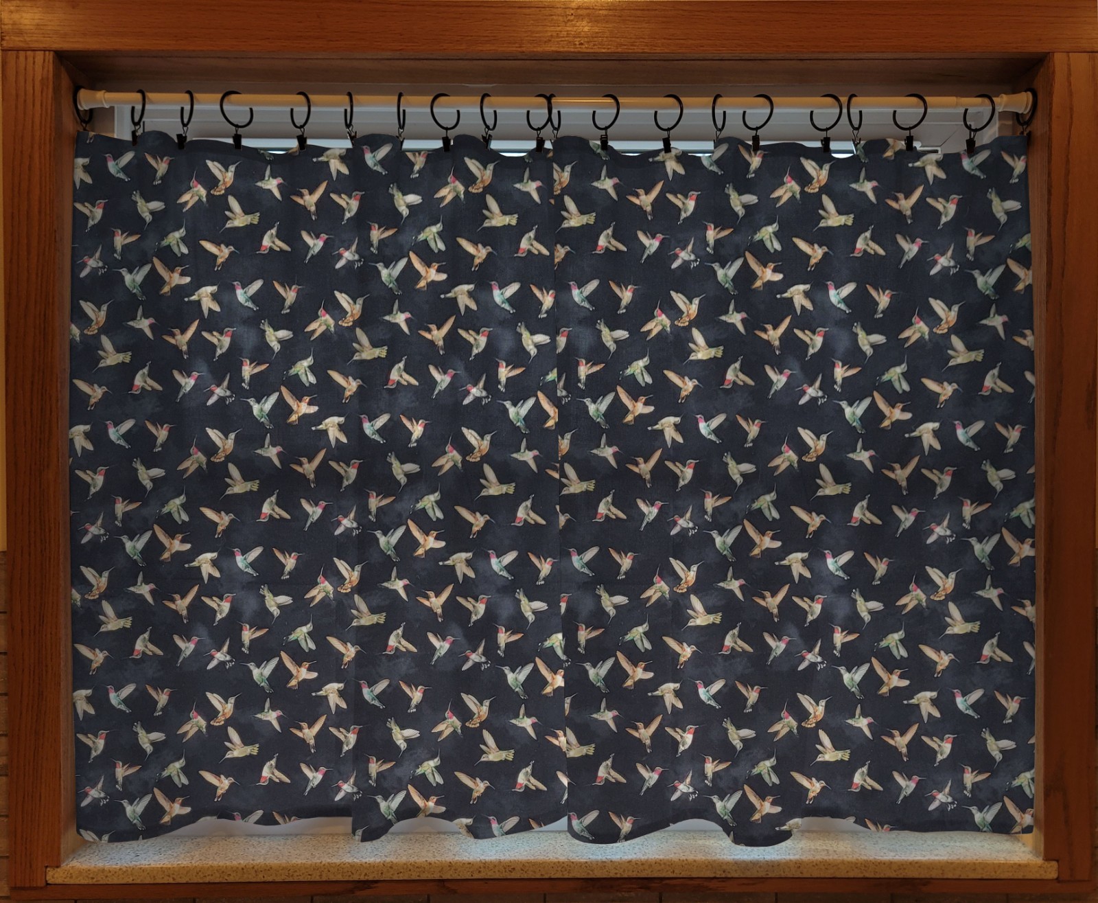 Hummingbirds Ring Top Valances or Curtains