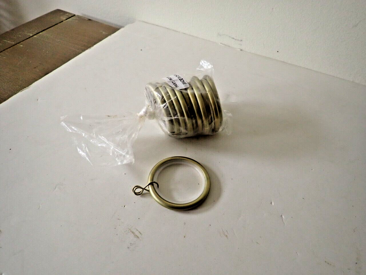 Drapery ” Bronze ” color Decorative Rings Fits 1 1/4″ rod. Pack of 10