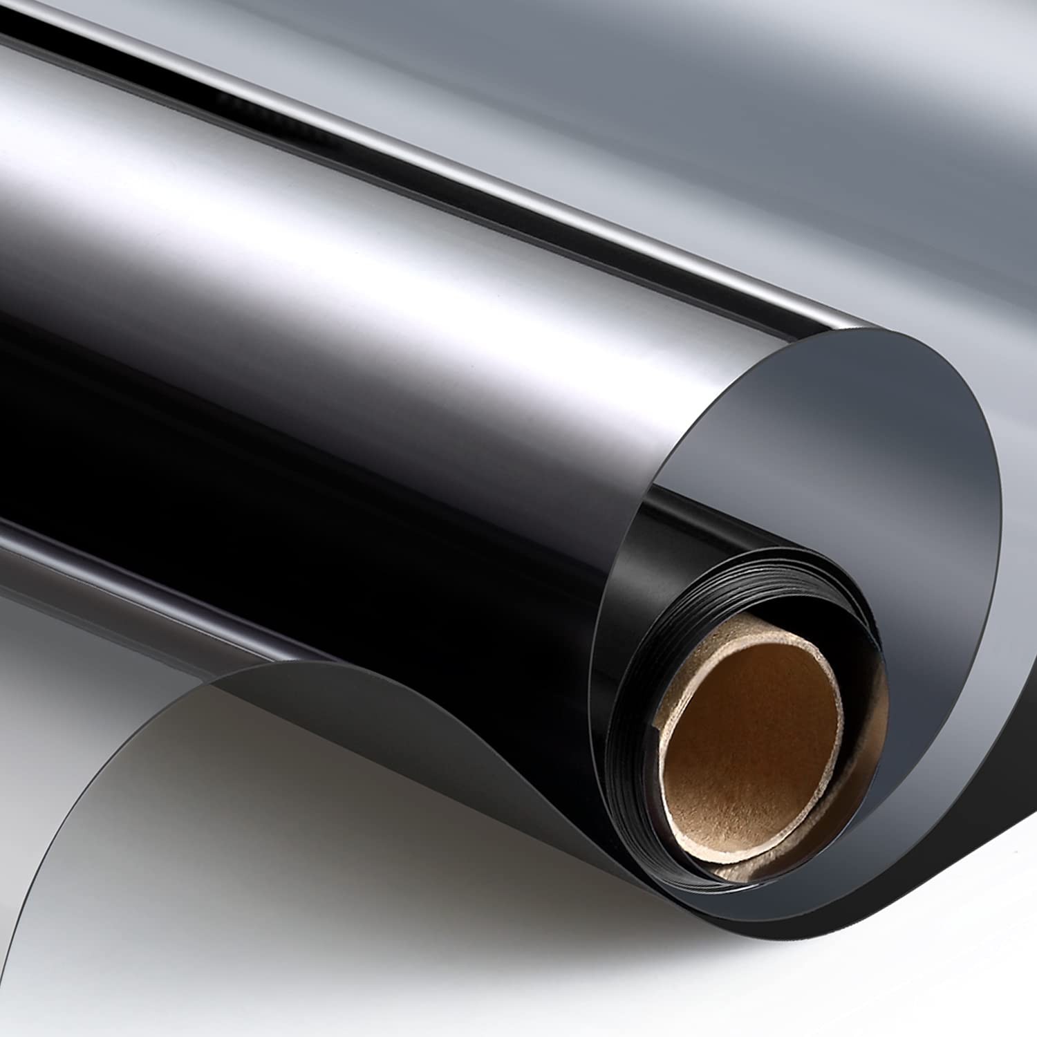 Window Tint for Home, One Way Daytime Privacy 17.5 In x 6.5 Ft, Silver Black