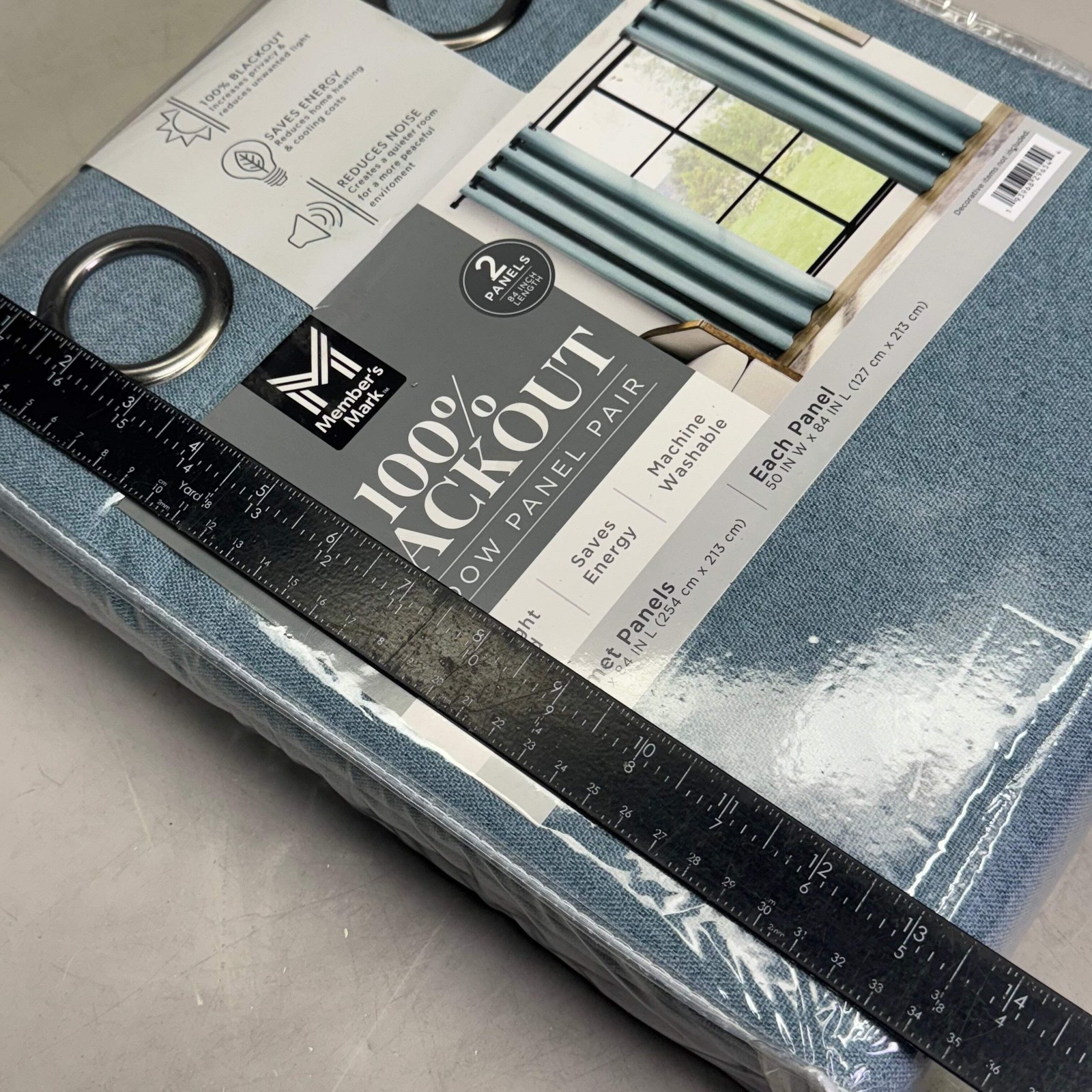 MEMBER’S MARK Window Panel Pair 100″ W x 84″ L, Blue