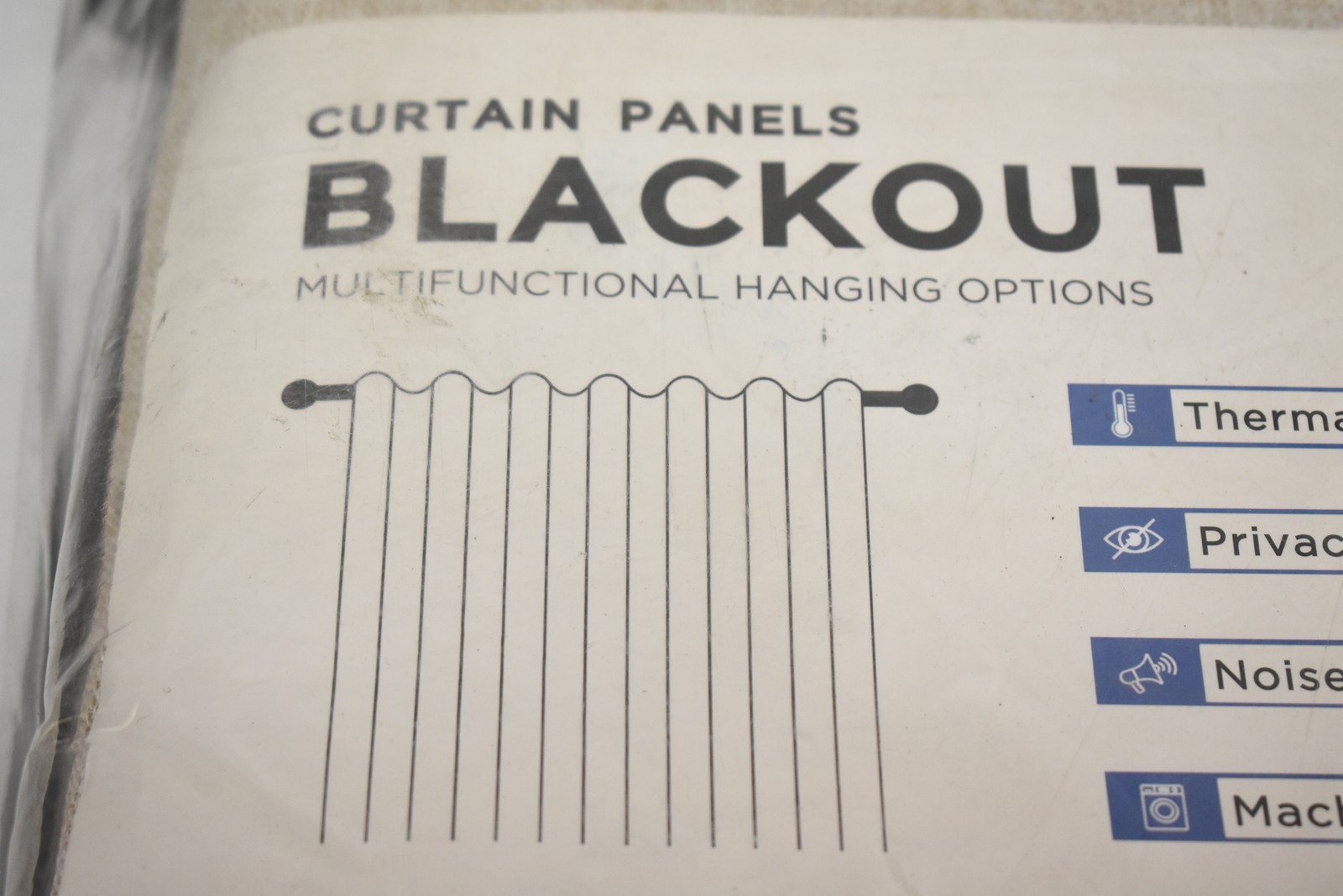 Blackout Shield Curtain Panel 50×96 Beige Blackout Thermal Noise Reducing