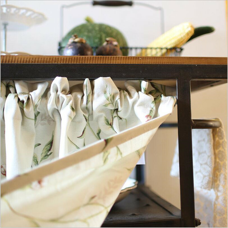 Small Half Curtain Short Curtain Kitchen Cabinet Door Window Shade Valance