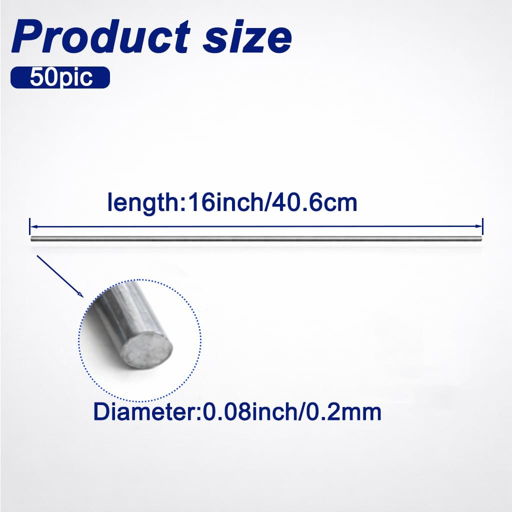 Insulation Support Wire 16 Inch, 50 PCS Spring Steel Insulation Rods for 16″ On-