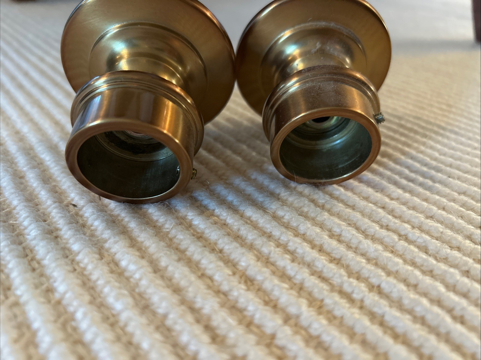 RESTORATION HARDWARE Dakota Knob Finial Set ~ Antiqued Brass ~Medium