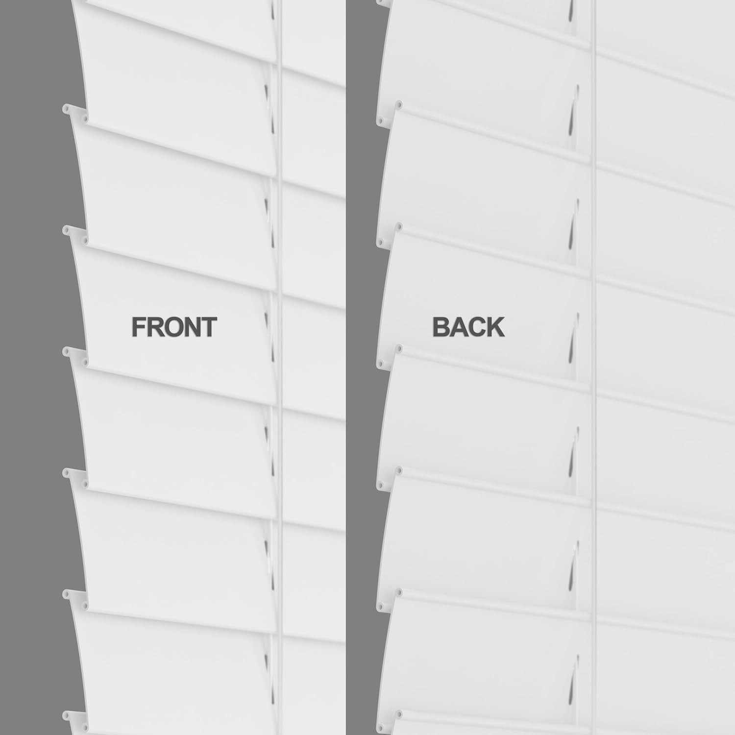 2″ Cordless Flat Slat Faux Wood Window Blinds for Home – 34″ W x 60″ L – Whit…