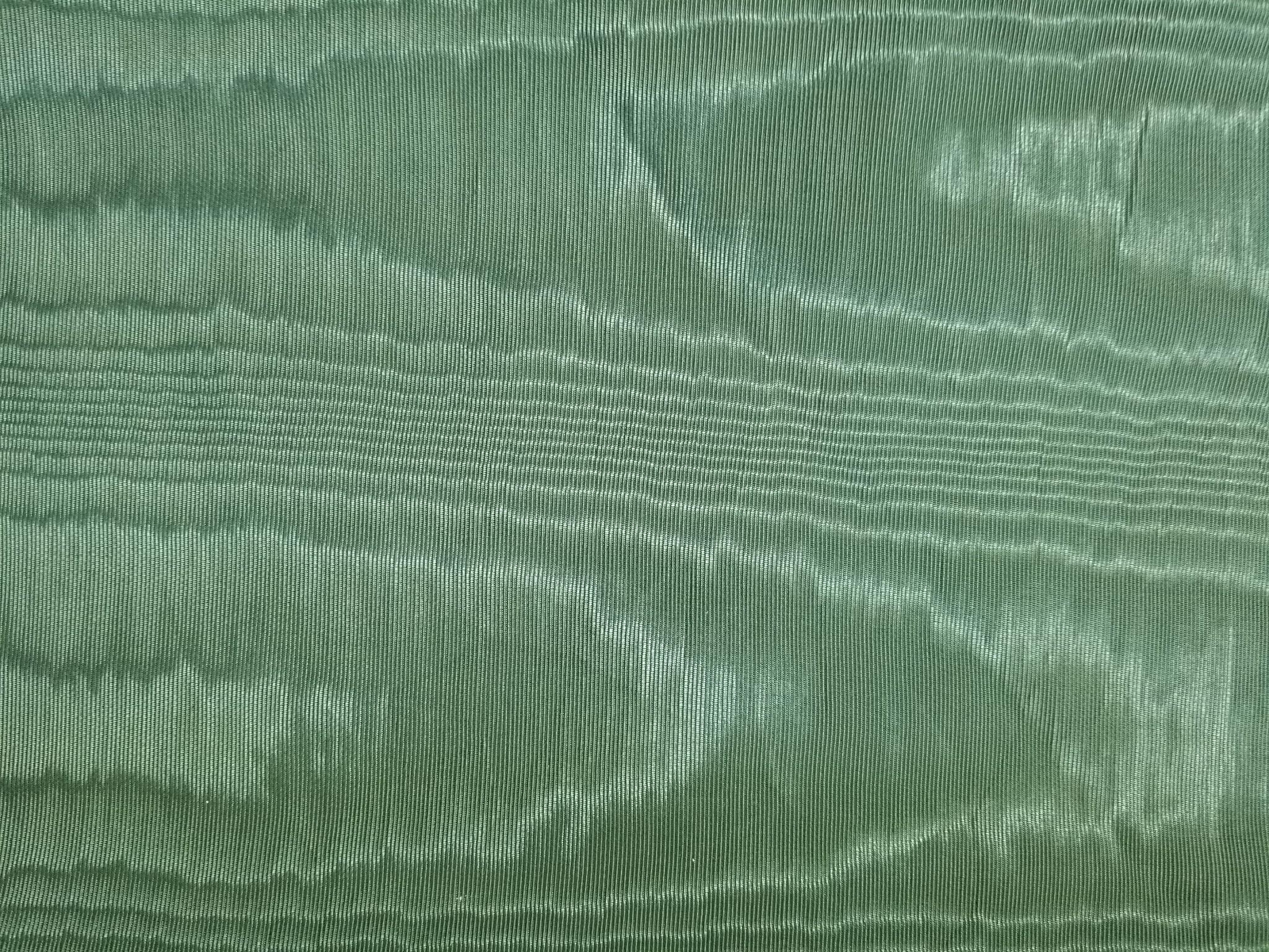 Vintage Green Moiré Pattern Lined Curtain Panel 136×68 inches