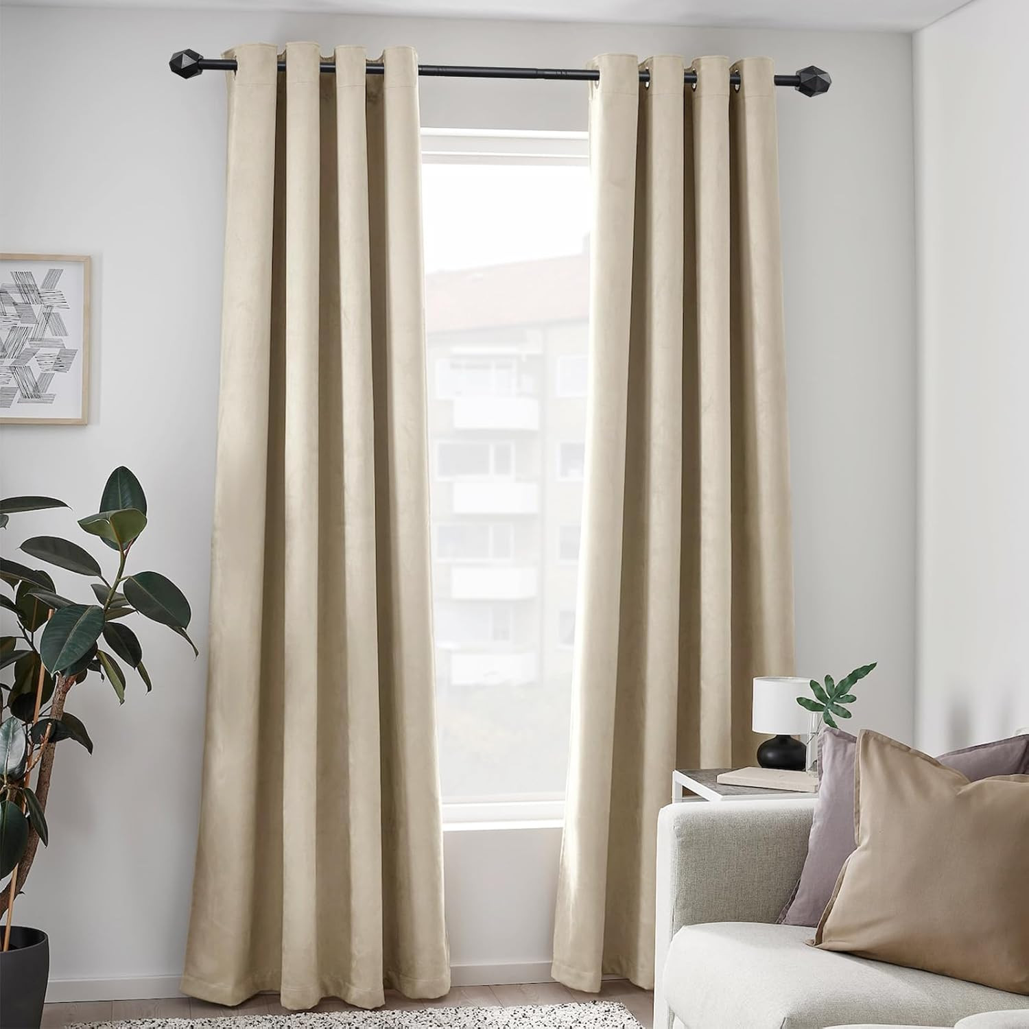 Curtain Rods, 72″ to 144″ for Windows Curtain Rod Set, Modern Simplicity Decorat