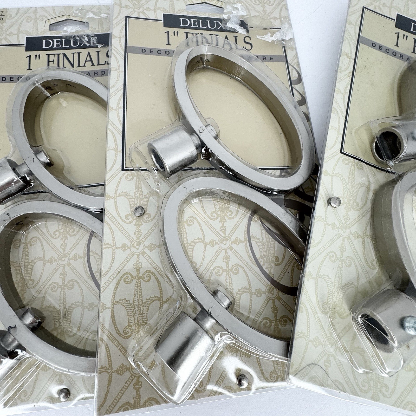 Deluxe Finial Pair 1″ Decorative Window Hardware Lot of 3