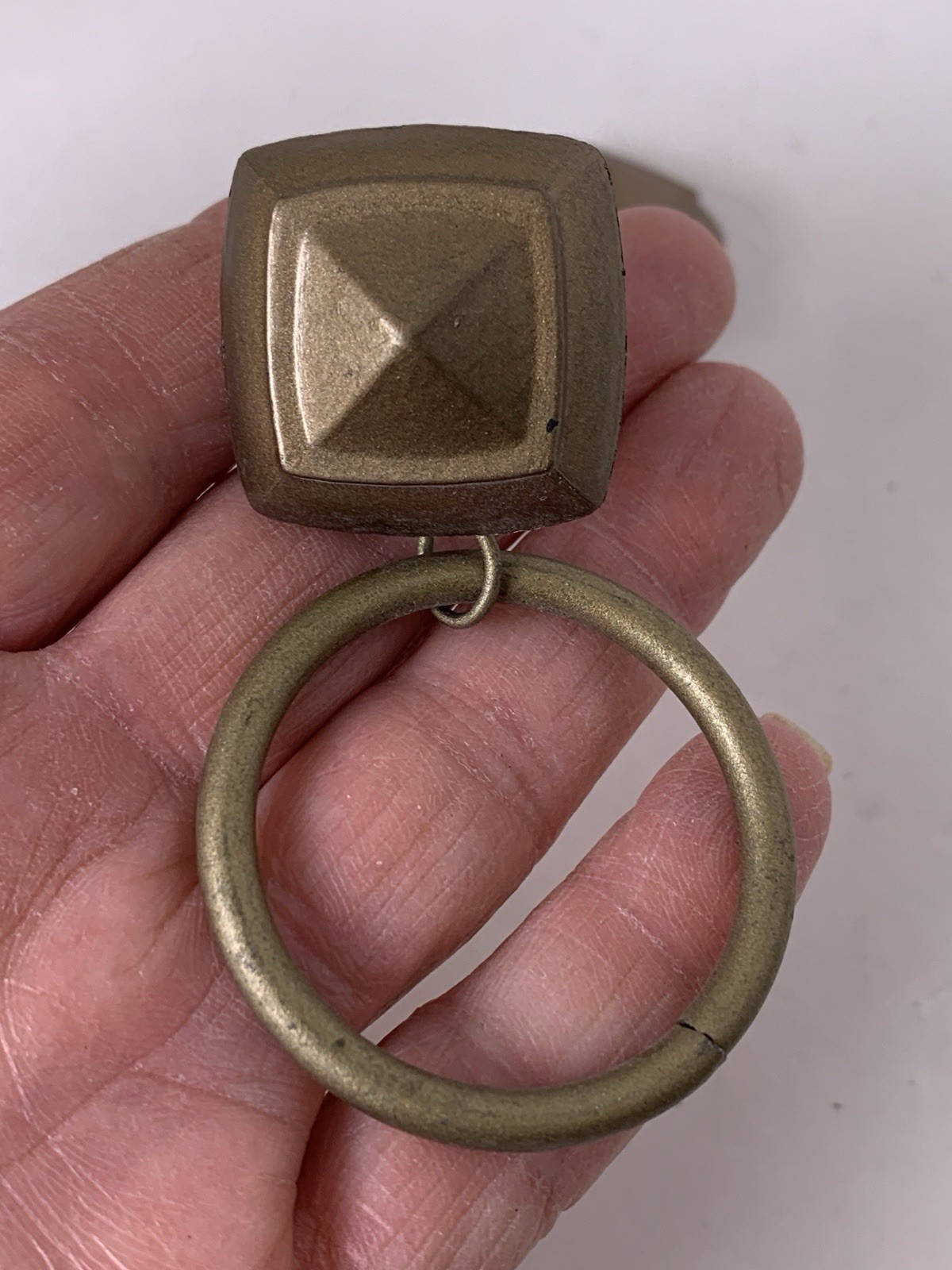 1″ Clip Drapery Rings Brass Set of 7 Art Deco Styling Home Trends