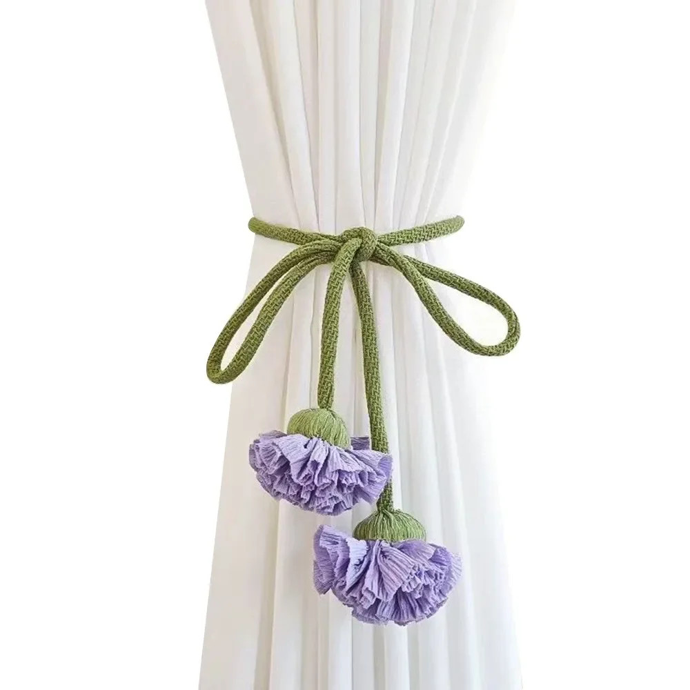 1Pc New Creative Flower Shape Curtain Tieback No Punching No Punching Window Cur