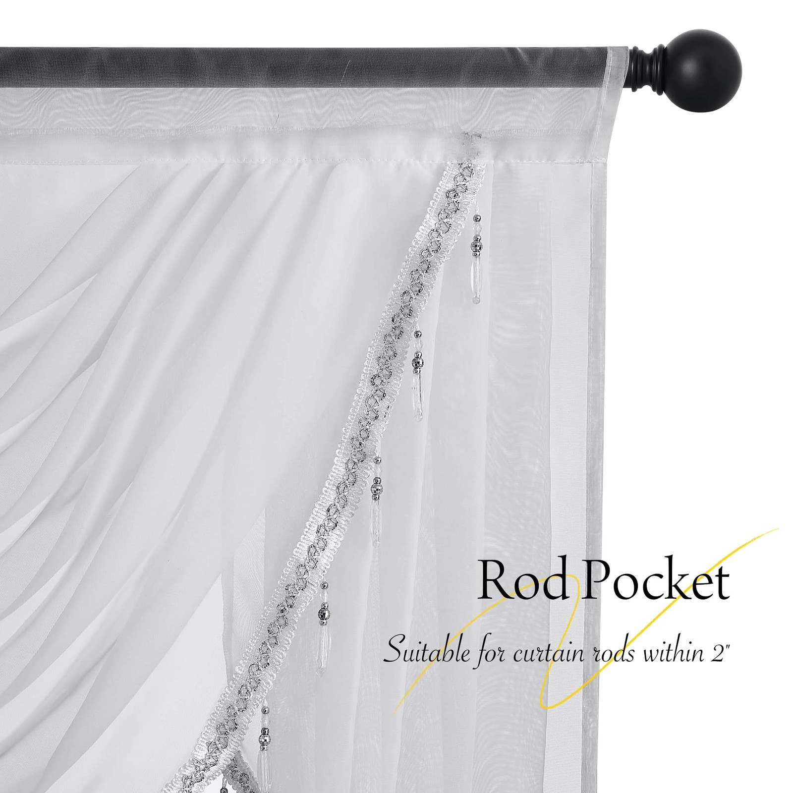 Swag Valances for Kitchen Window, Home Decoration Waterfall Curtain Valances …