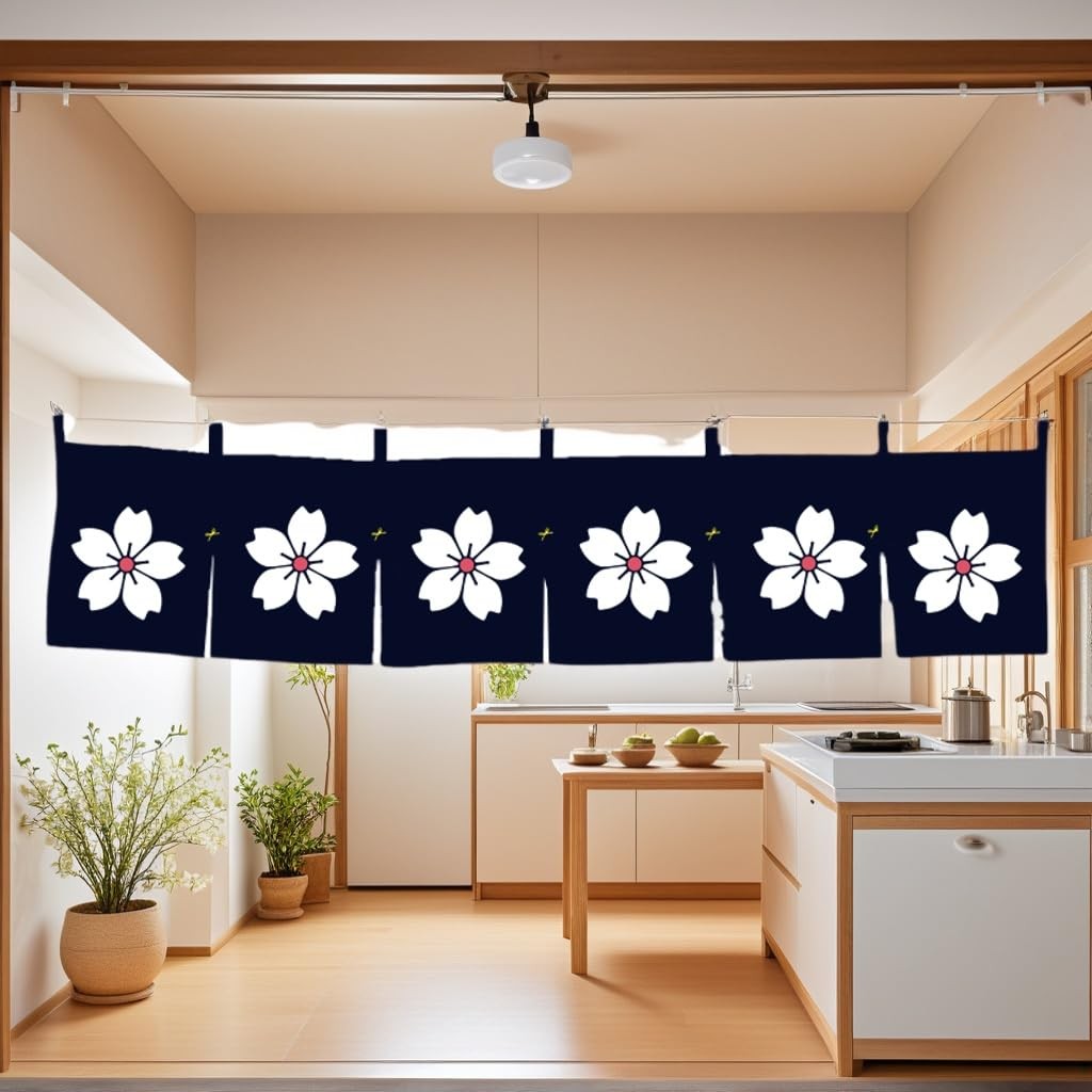 Uxowoxu Noren Japanese Curtain Pattern Picture Doorway Long Curtain For