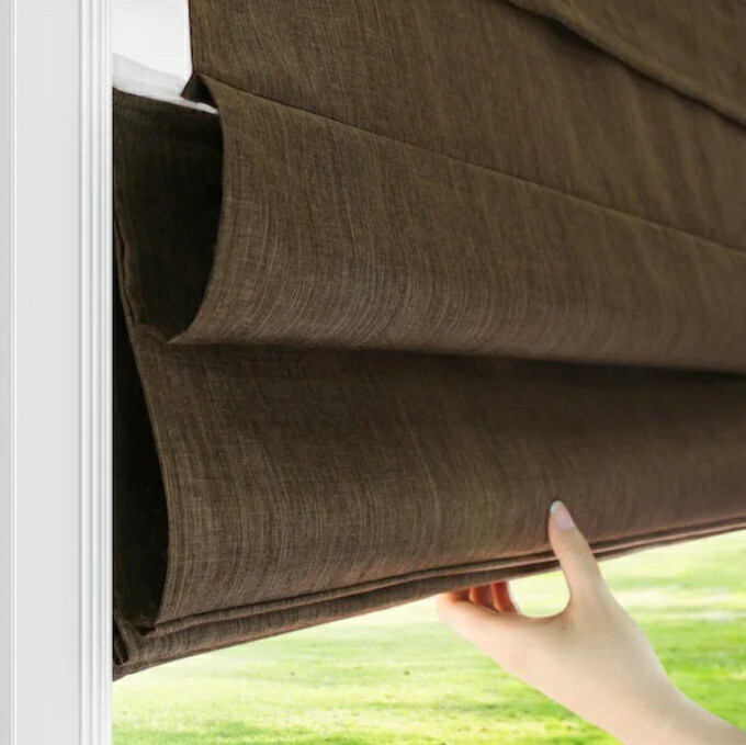 Chicology Cordless Roman Shades 34 in. W x 64 in. L (Color Belgian Chocolate)