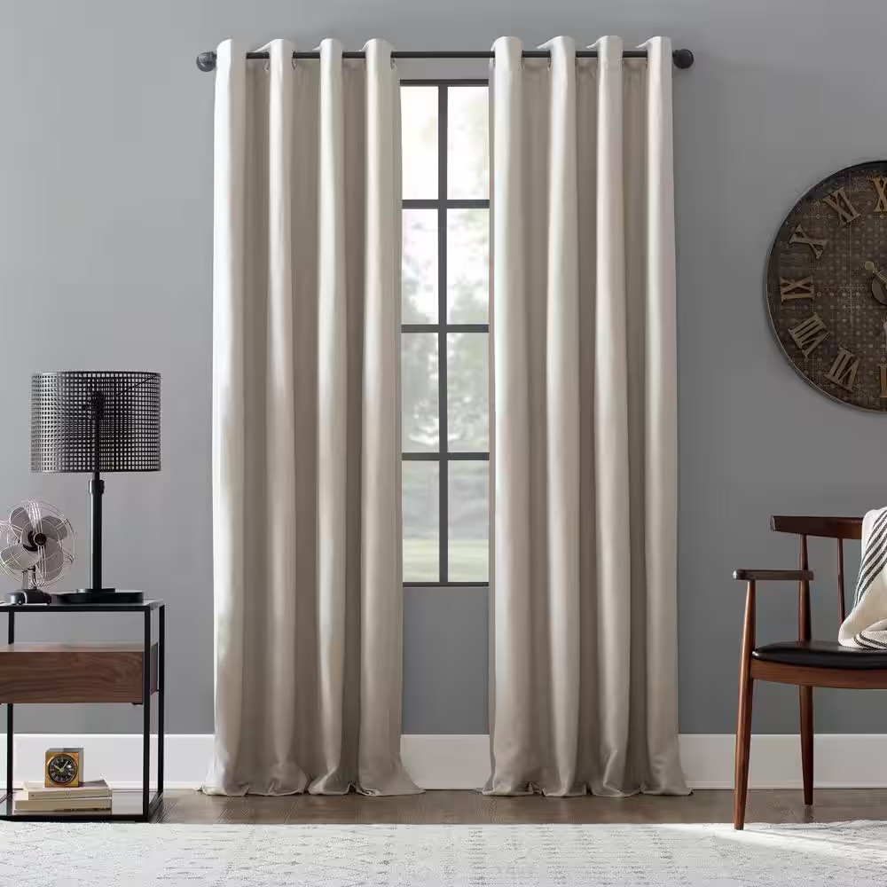 Colt Linen Polyester Blend Pearl Linen Polyester Blend 52 In. W X 95 In. L Gromm