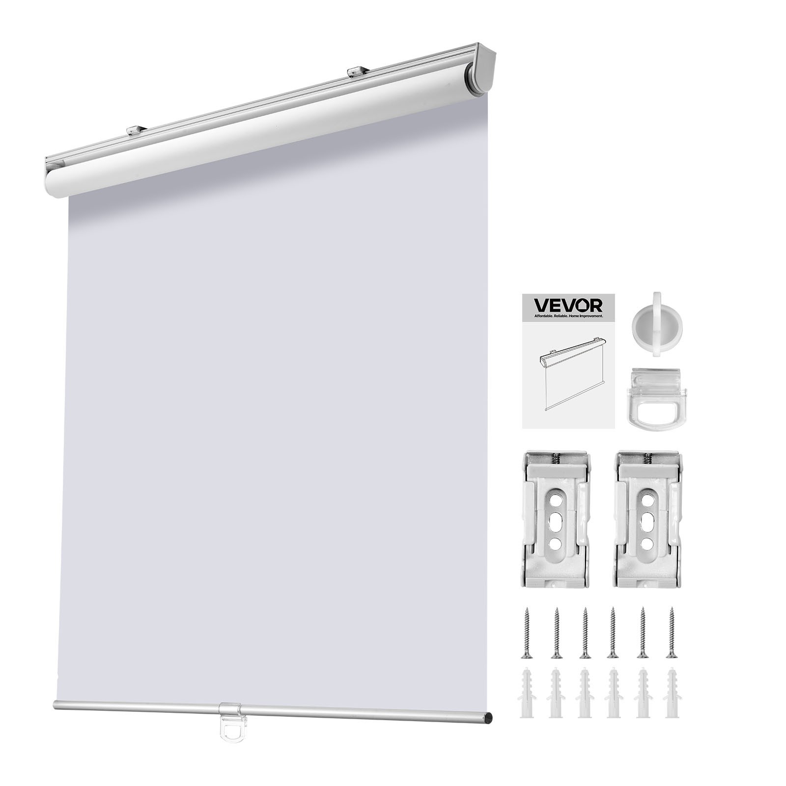 VEVOR Cordless Roller Shades Blackout Blinds 34 x 72 in for Windows Home Office