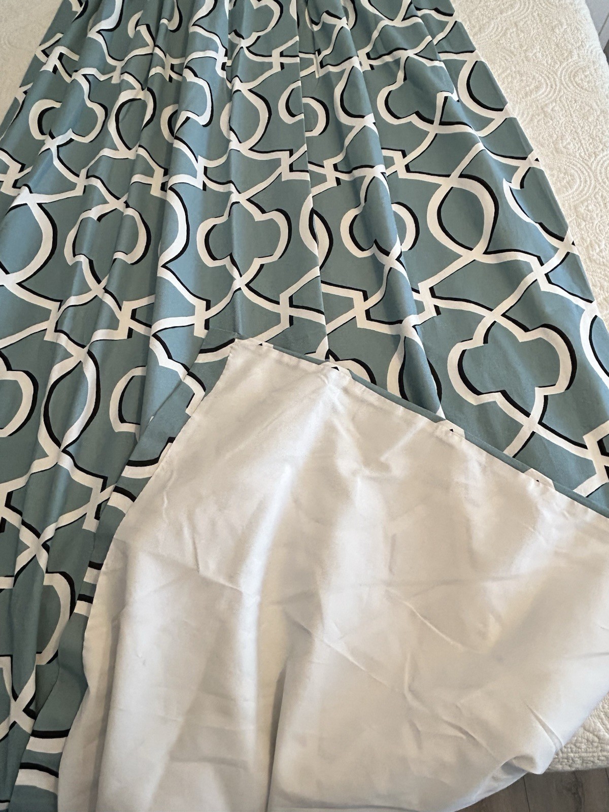 Handmade Drapery Panels Pair 98”L Pleated Lined Cool Pattern & Colors!!