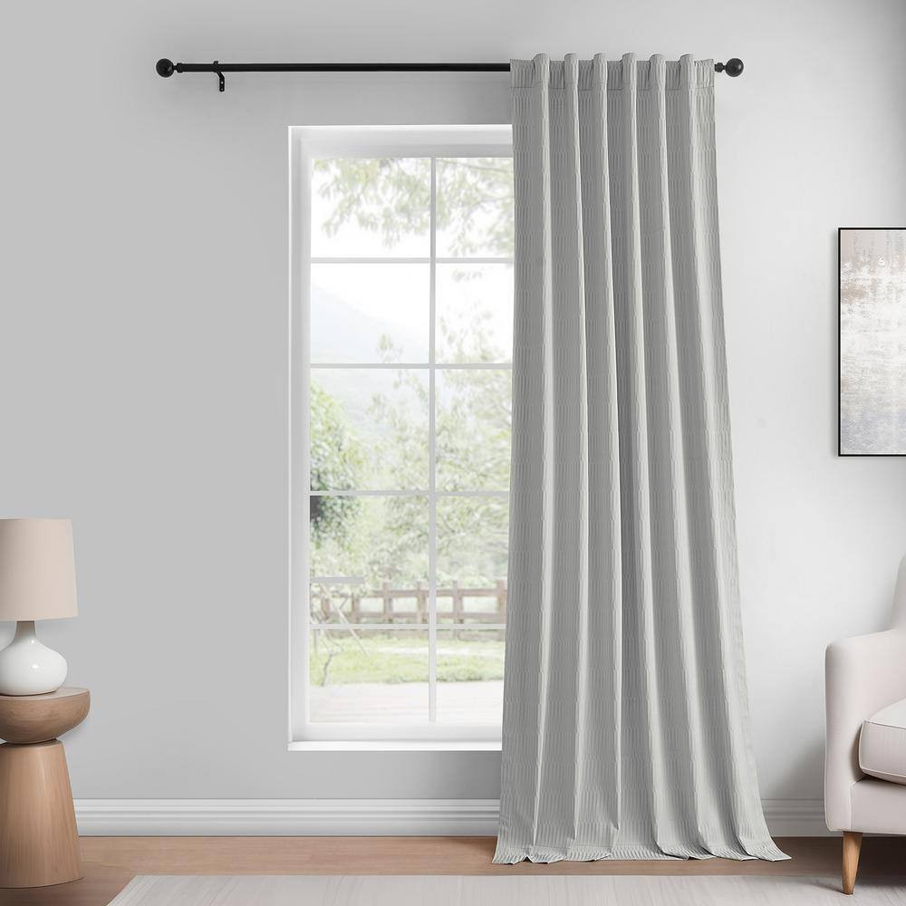 Silver Gray Lounge Embossed Velvet Curtains 50 In. W X 108 In. L Rod Pocket Room