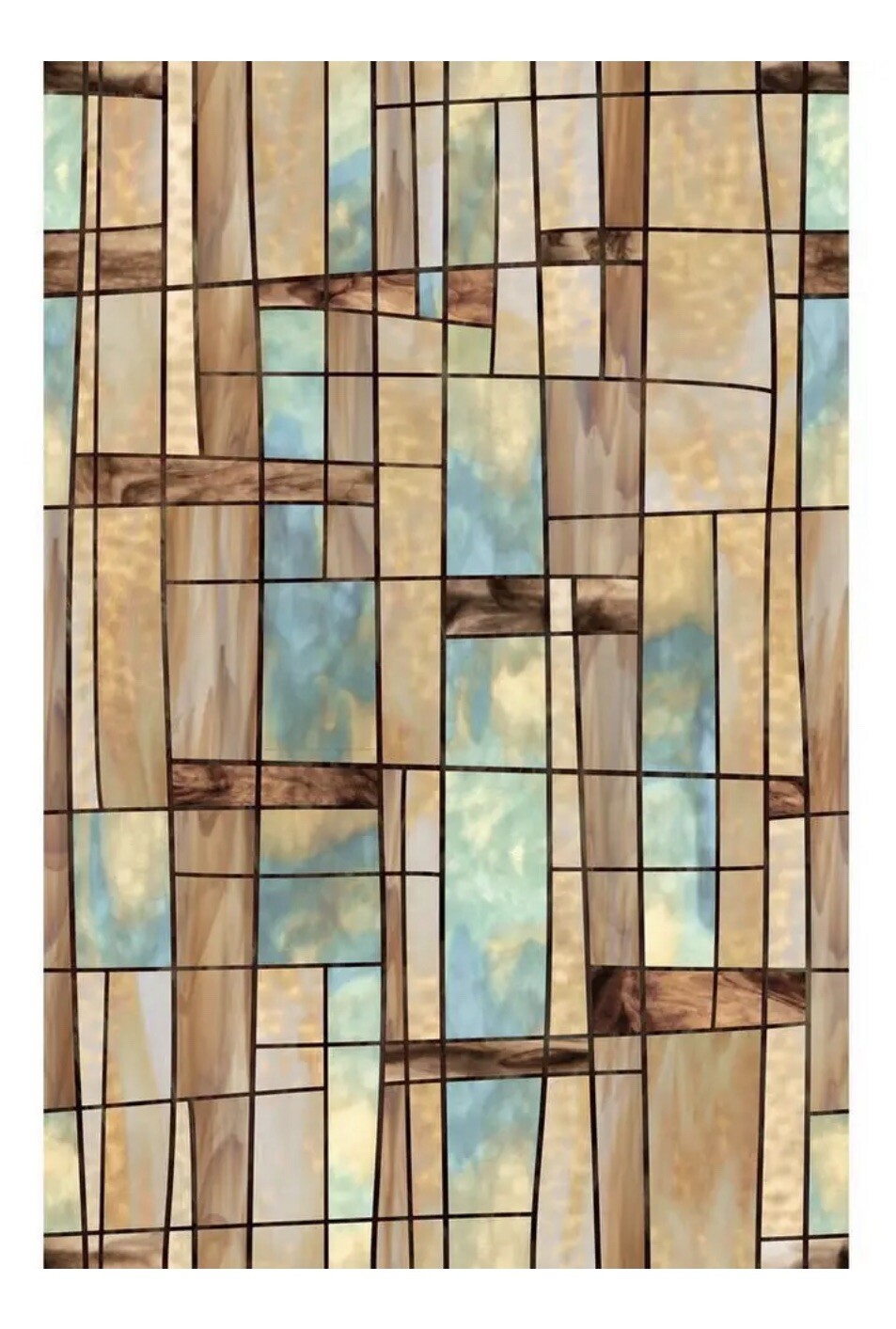 (Lot Of 4) 24 In. X 36 In. City Lights Decorative Window Film | Glass Stained