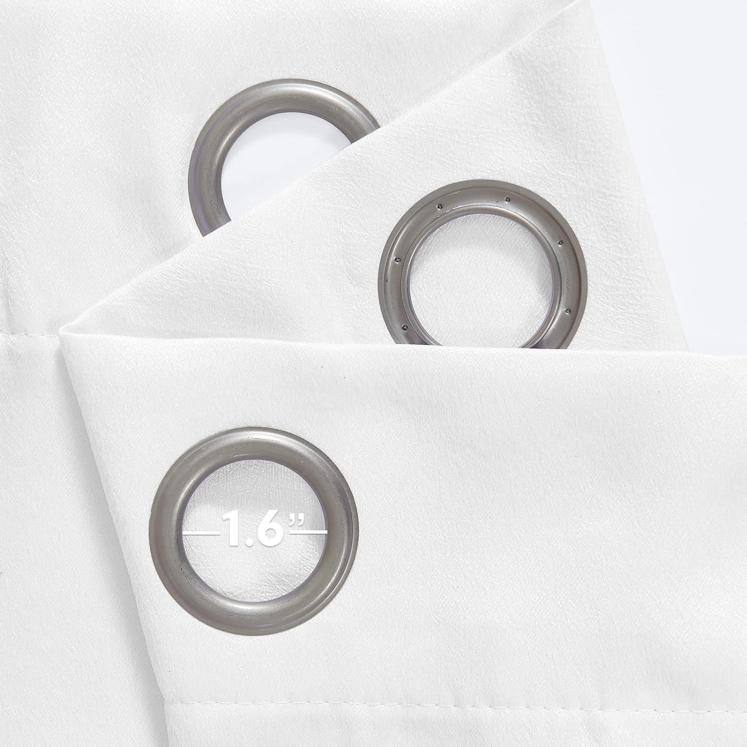 SET OF2 Faux Silk Drape for Bedroom Solid Modern Light Filtering Grommet Curtain
