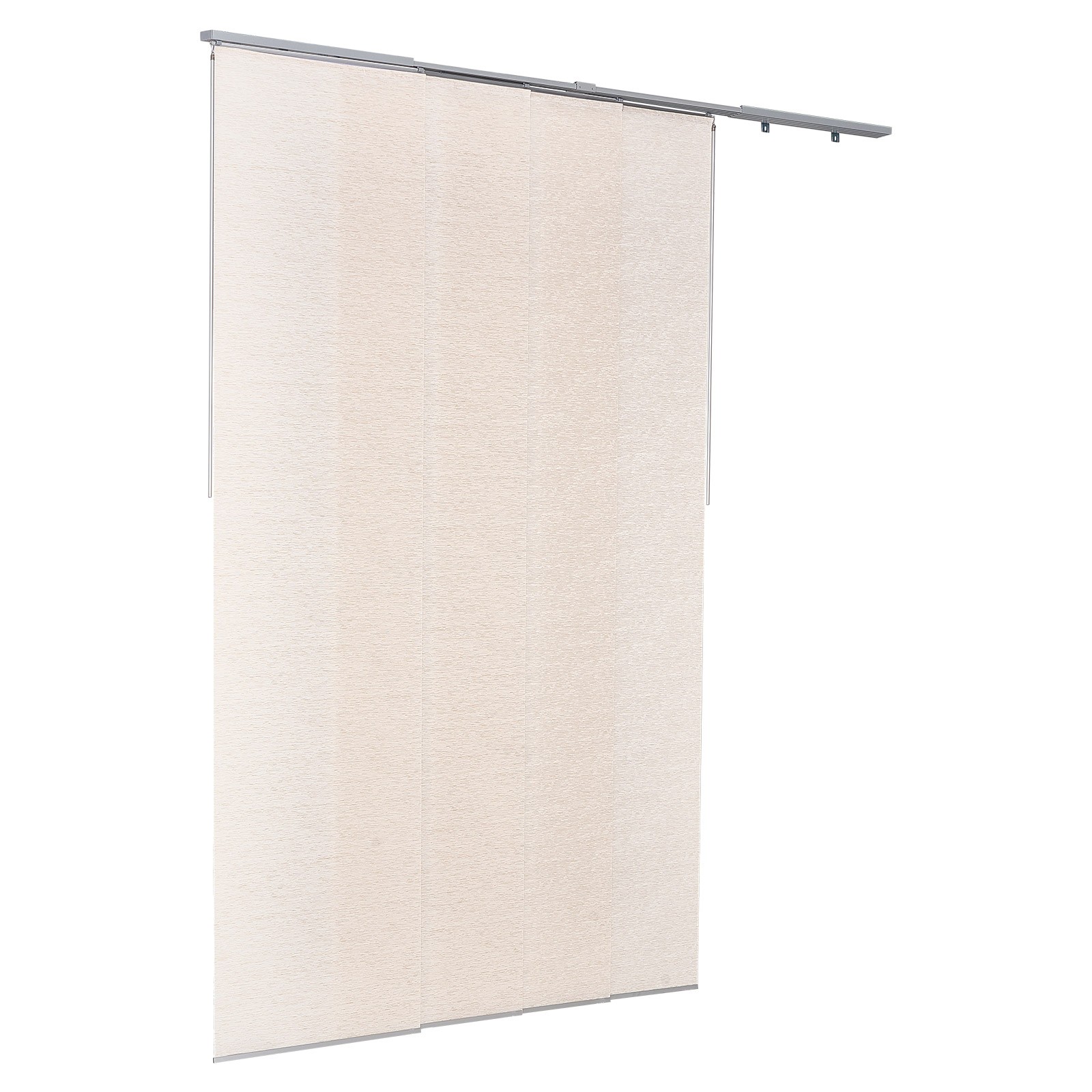 Uimoso Adjustable Panel Track Blinds, Width 45.8in to 86in, Light Brown