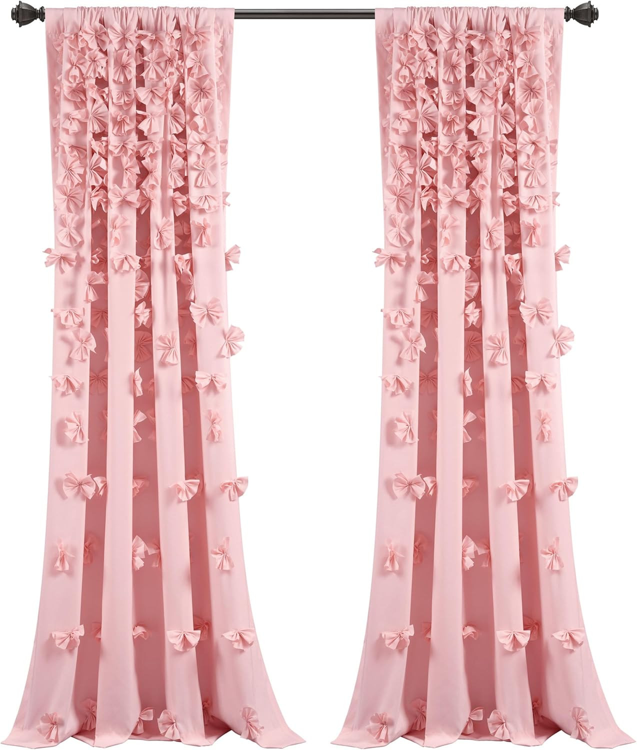 Riley Light Filtering Window Curtain Panel, Single 54″ W X 84″ L, Pink – Cute Pi