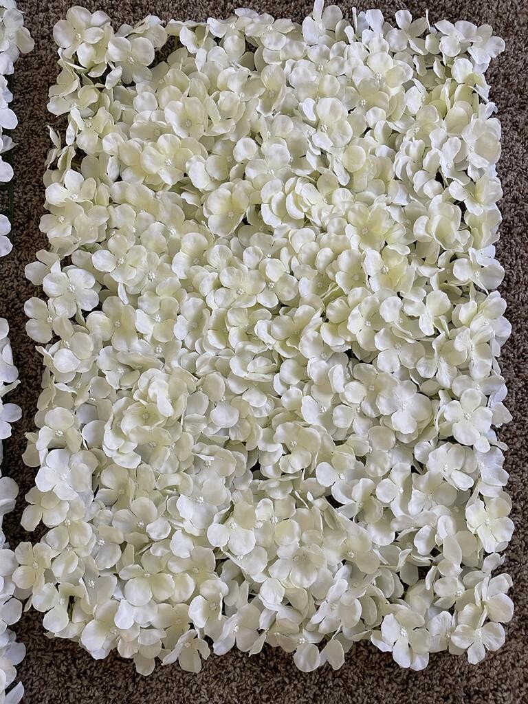 White Floral Panel/ Flower Wall / Decorative Floral Panel