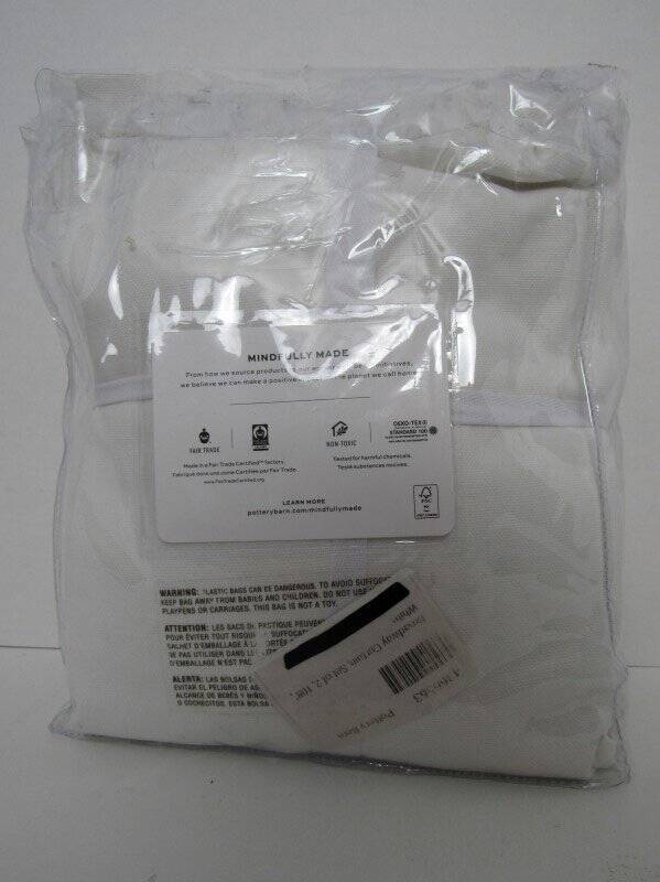 Pottery Barn Broadway Unlined Curtains Set/2, 50″ x 108″ White NWT