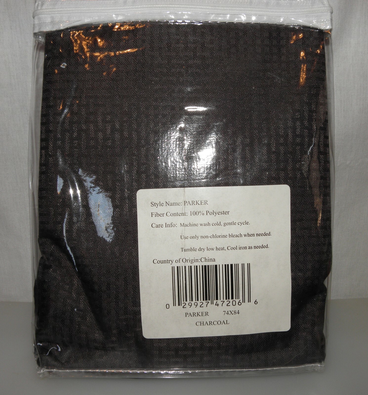 New Parker Charcoal Thermal Insulated Room Darkening Polyester Rod Pocket Drapes