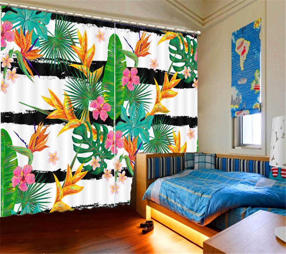 Long Ears Many Rice 3D Curtain Blockout Photo Printing Curtains Drape Fabric