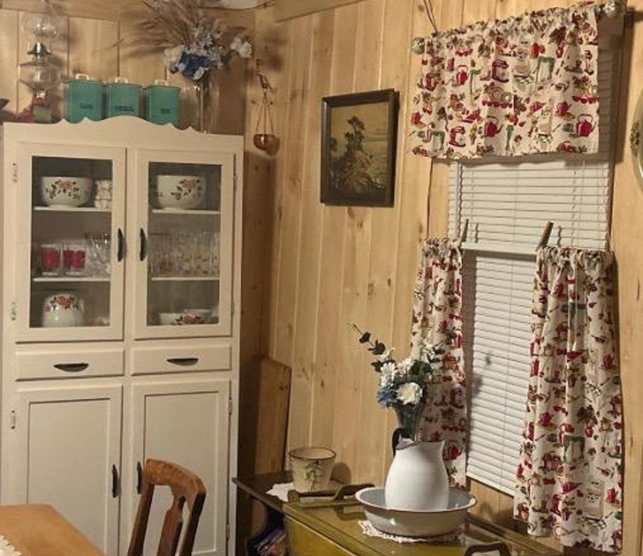 Fifties Kitchen Valance Vintage Home Decor 42″W x 14″L Gift For Housewarming