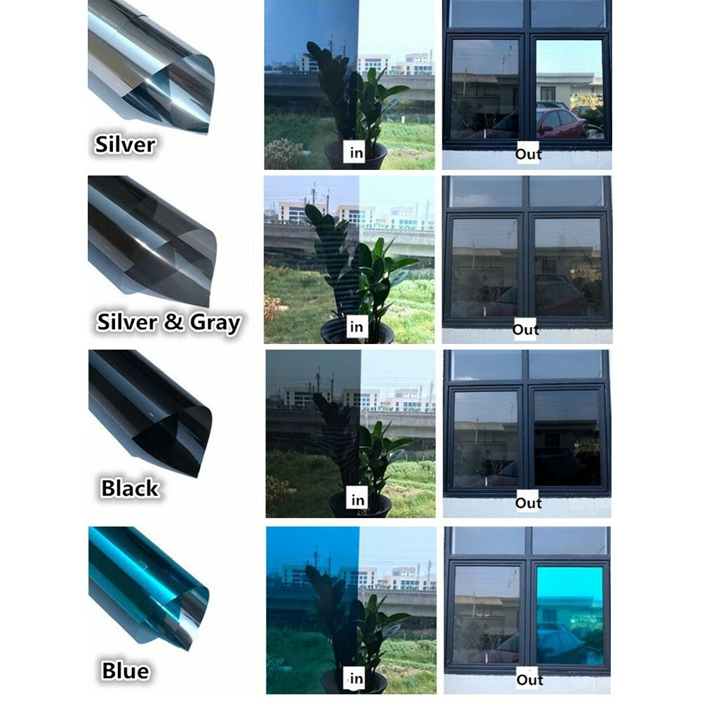 One Way Mirror Window Film Heat UV Reflective Privacy Tint Foil for Home Office