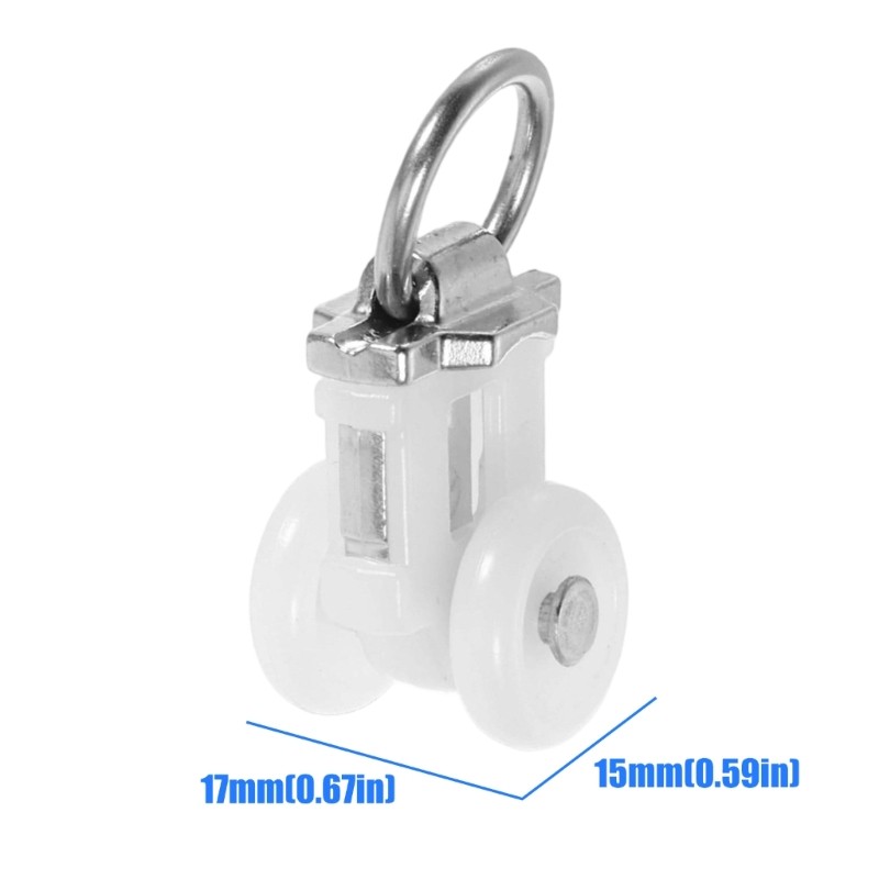 30 Pack Ceiling Mounted Curtain Track Roller System Plastic and Stainless Steel