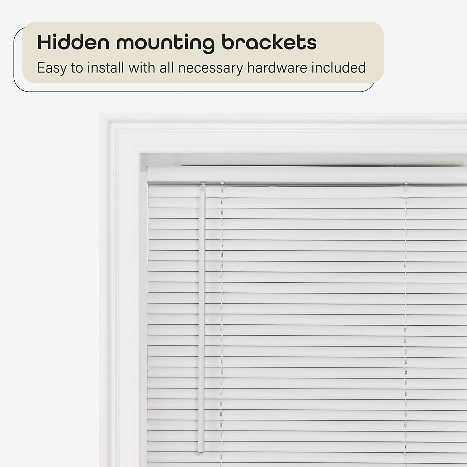 Achim GII Deluxe Sundown Cordless Mini Blind 29×64 White Room Darkening 1″ PVC
