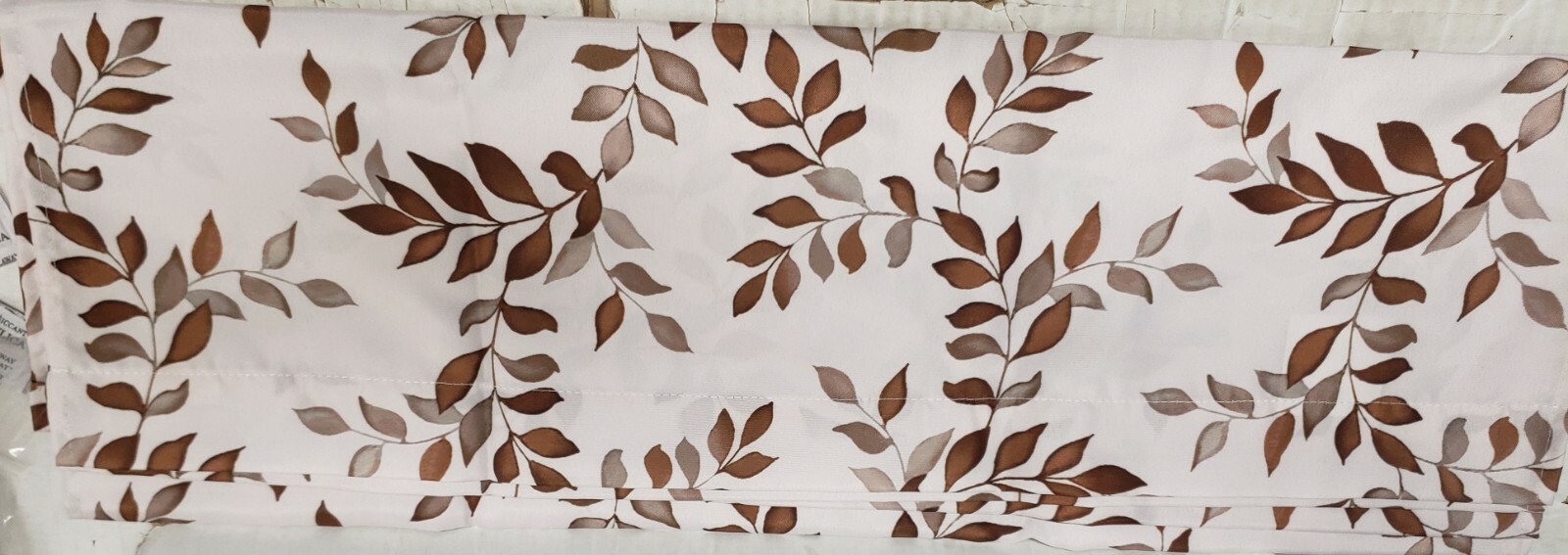 Set of 2 Printed Kitchen Tiers (29″ x 36″) (no Swag Valance) BROWN LEAVES, CE