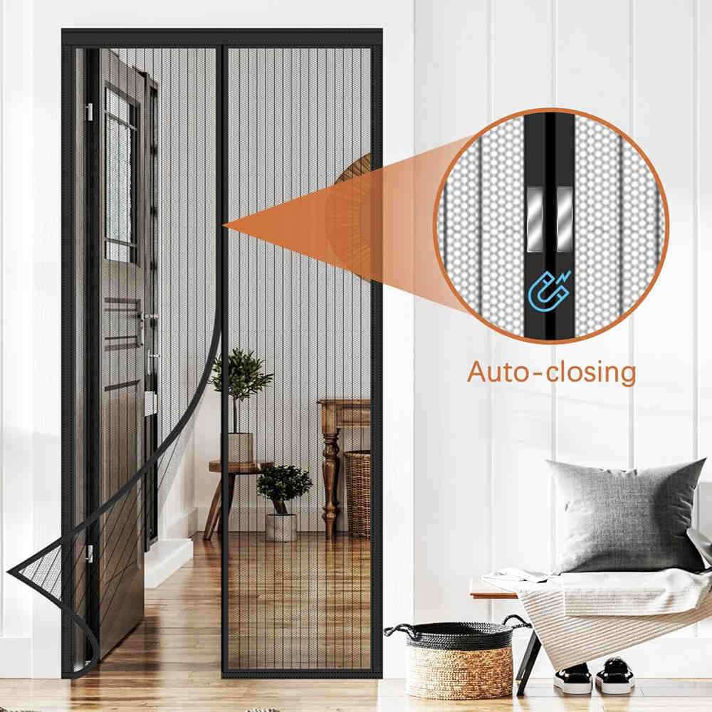99 Sizes Magnetic Screen Door Net Mosquito Fly Insect Mesh Guard Curtain NEW US