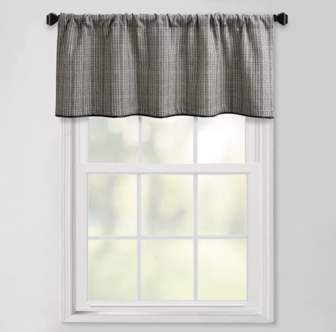 NWT Bee and Willow Textured Herringbone Rod Pocket Lined Curtain Valance 50″X18″