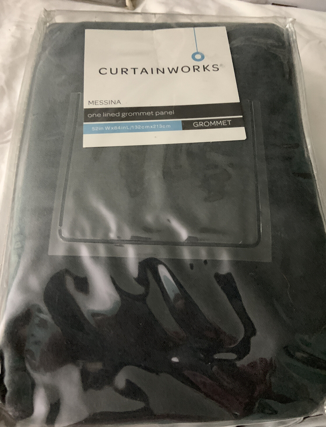 Curtainworks Messina Grommet Curtain Panel 52 X 84” Slate Blue New