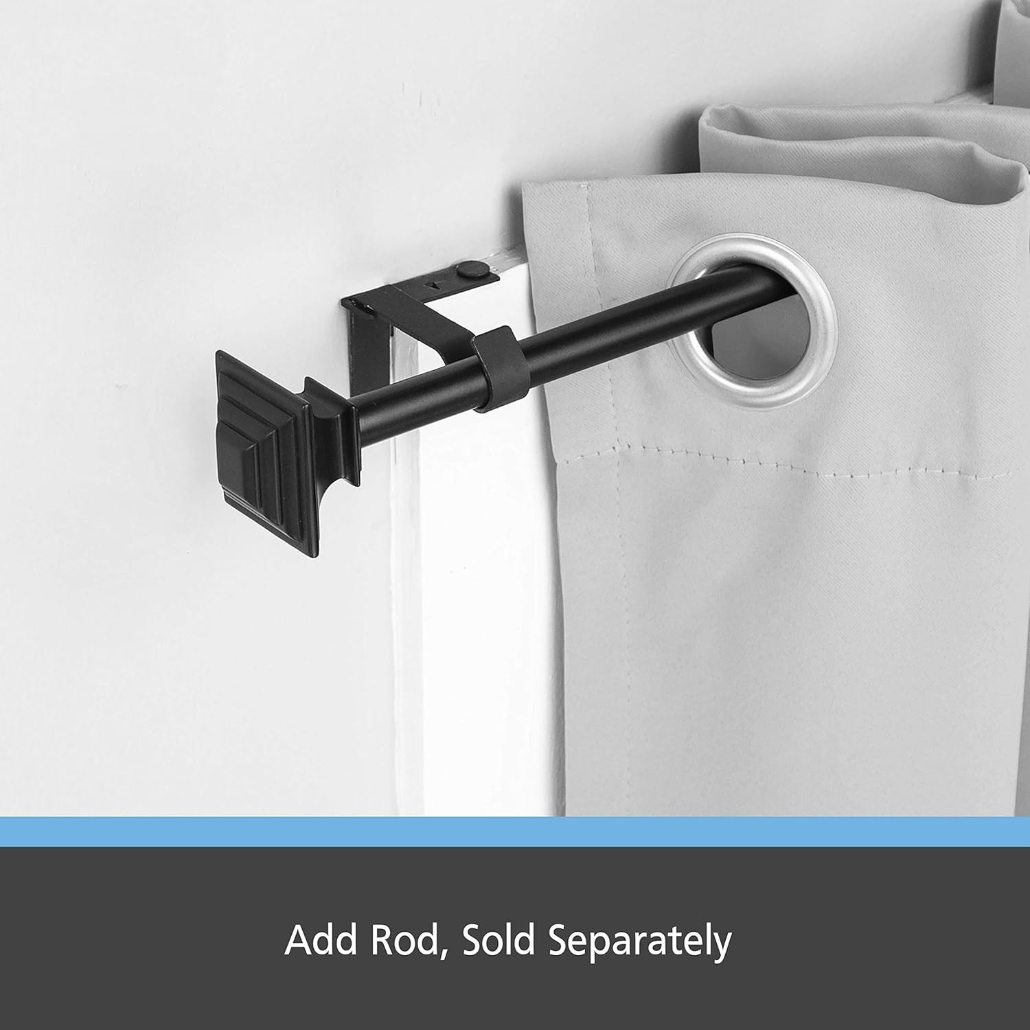 Sleek Fast Fit 5/8″ Curtain Rod Brackets – Easy Installation, Modern Look