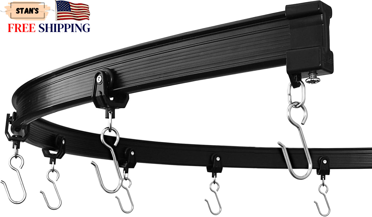 20 Ft Black Flexible Ceiling Curtain Track System for Room Dividers FREE SHIPP