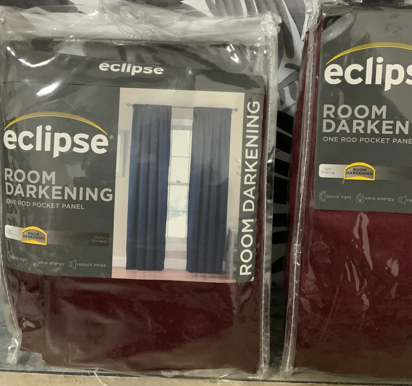 ⚡️Eclipse Thermal Insulated Curtains Room Darkening (54 X 84) Merlot 👉 (2 Lot )