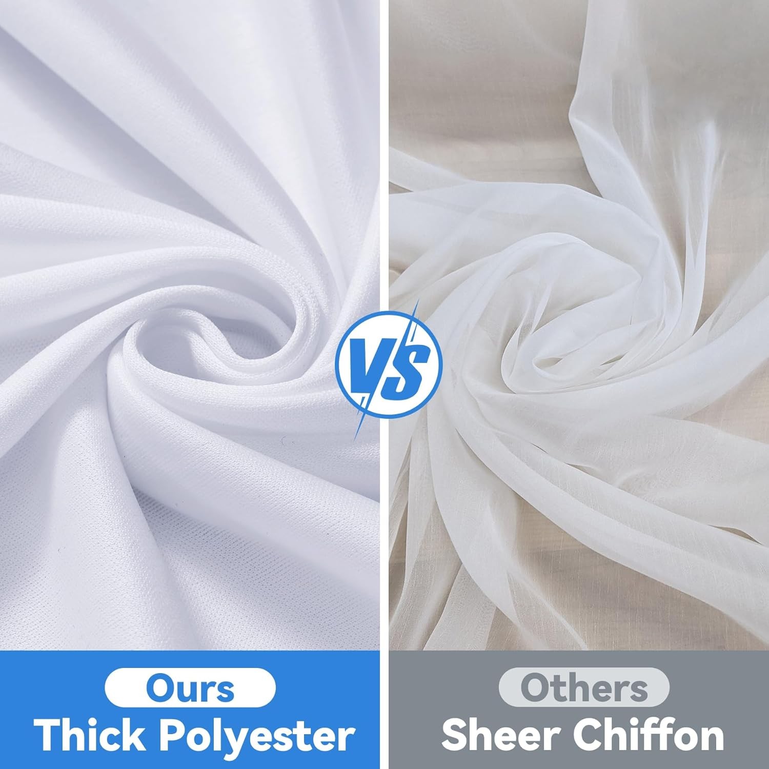10x20ft Wrinkle Free White Ceiling Drapes Wedding Party 2 Panels Ceiling