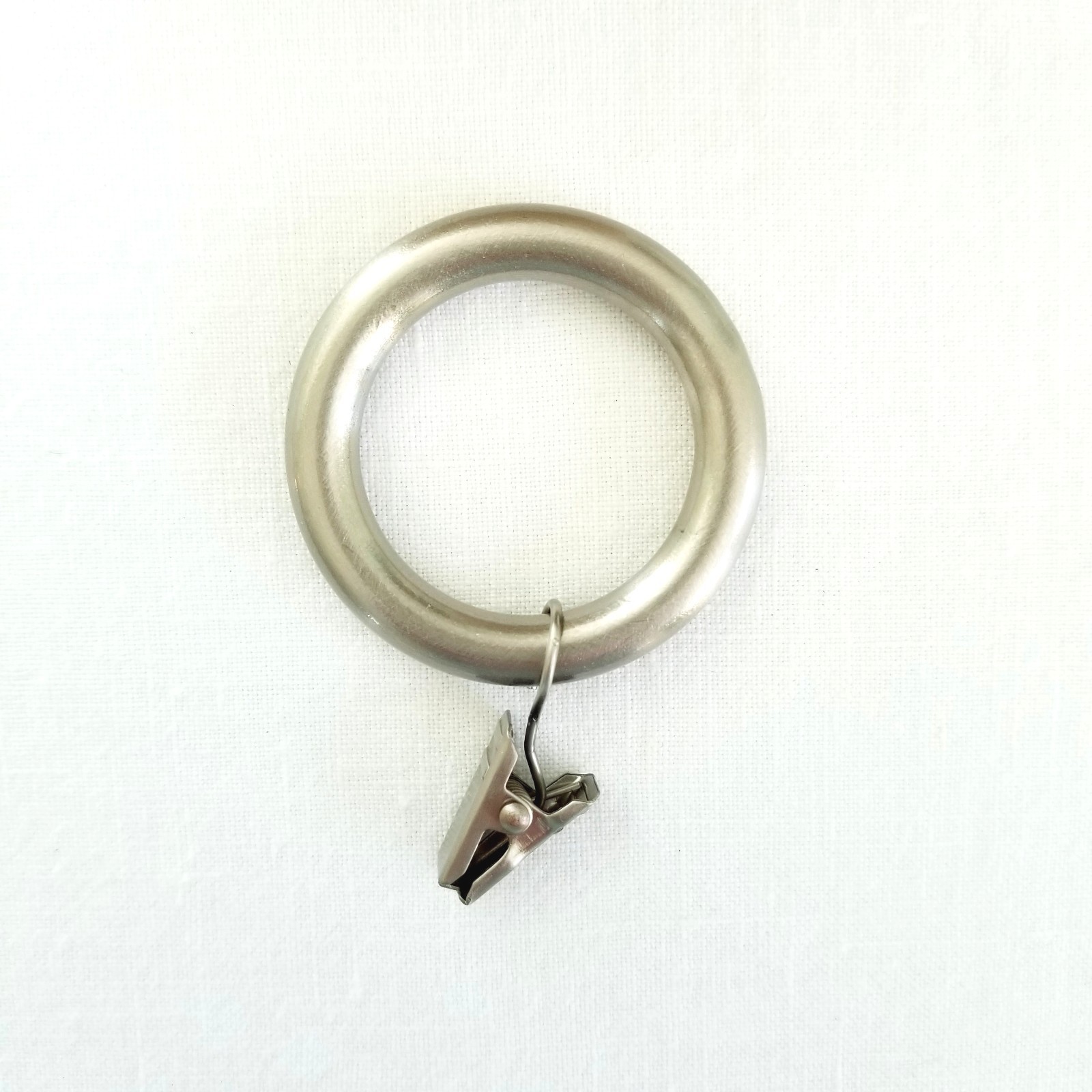 Pottery Barn Brushed Nickel Metal Drapery Clip Rings Set Of 10 New In Box